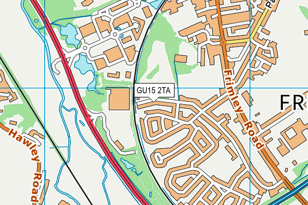 GU15 2TA map - OS VectorMap District (Ordnance Survey)