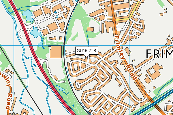 GU15 2TB map - OS VectorMap District (Ordnance Survey)