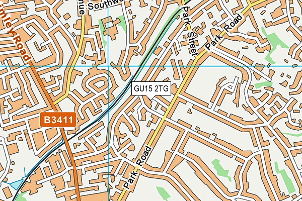 GU15 2TG map - OS VectorMap District (Ordnance Survey)