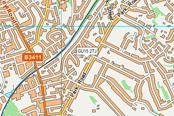GU15 2TJ map - OS VectorMap District (Ordnance Survey)