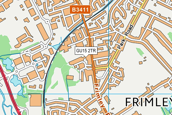 GU15 2TR map - OS VectorMap District (Ordnance Survey)
