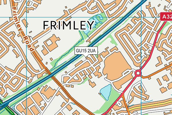 GU15 2UA map - OS VectorMap District (Ordnance Survey)