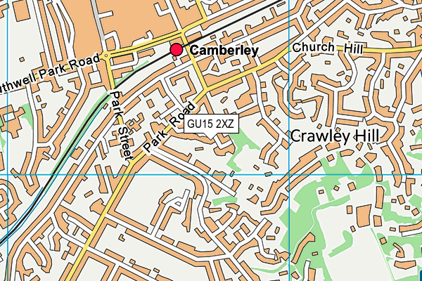 GU15 2XZ map - OS VectorMap District (Ordnance Survey)