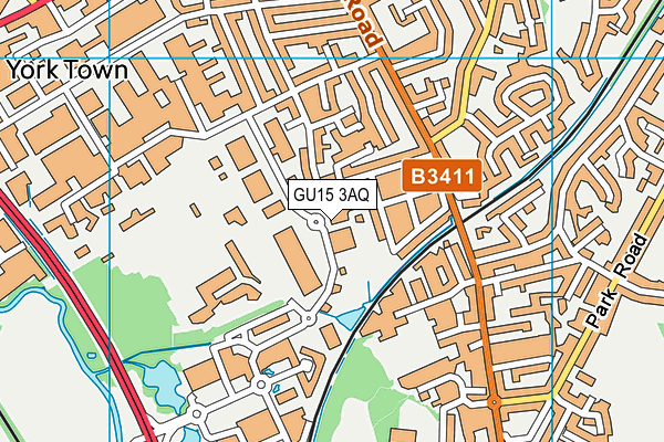 GU15 3AQ map - OS VectorMap District (Ordnance Survey)