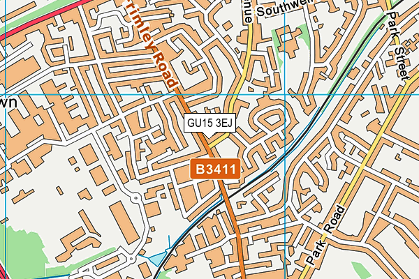 GU15 3EJ map - OS VectorMap District (Ordnance Survey)