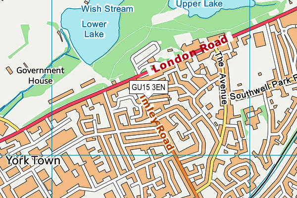 GU15 3EN map - OS VectorMap District (Ordnance Survey)