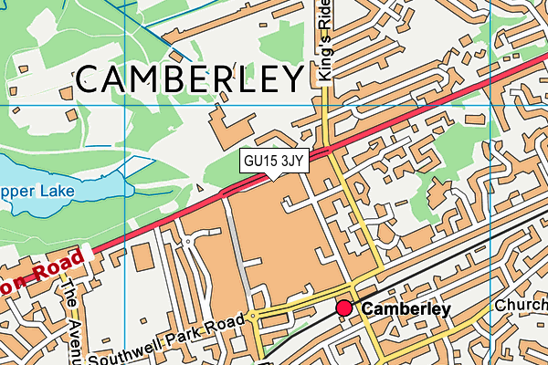 Map of HERIOT COURT (CAMBERLEY) M. C. LIMITED at district scale