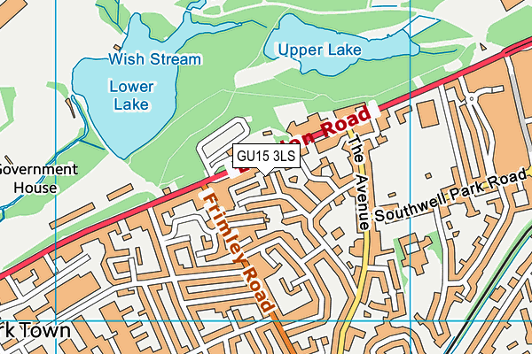 GU15 3LS map - OS VectorMap District (Ordnance Survey)