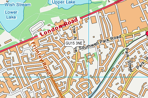 Lyndhurst School map (GU15 3NE) - OS VectorMap District (Ordnance Survey)