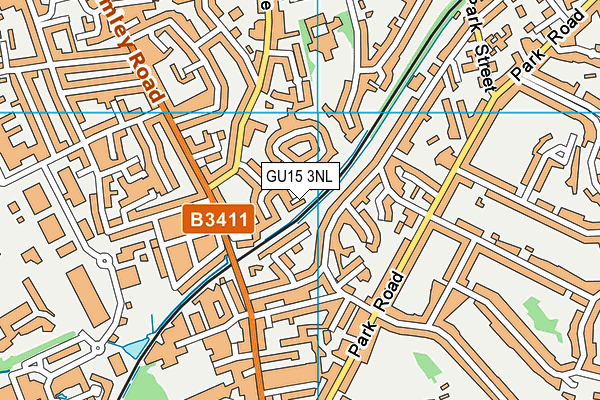GU15 3NL map - OS VectorMap District (Ordnance Survey)
