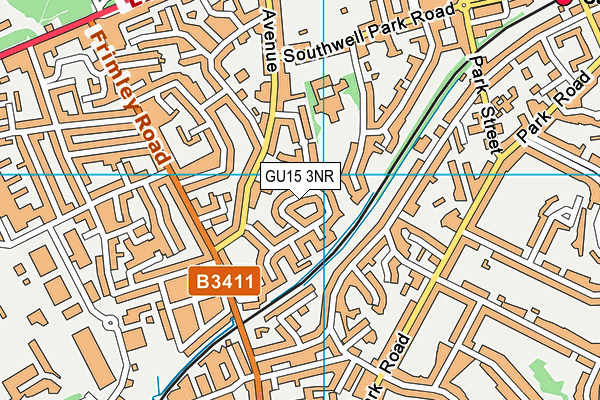 GU15 3NR map - OS VectorMap District (Ordnance Survey)