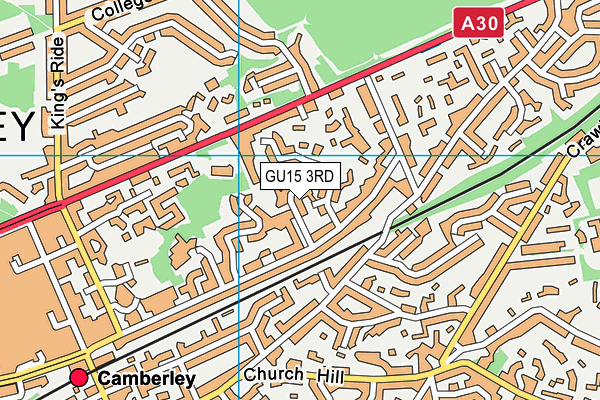 GU15 3RD map - OS VectorMap District (Ordnance Survey)