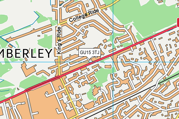 Map of THE ROWANS CAMBERLEY LTD at district scale