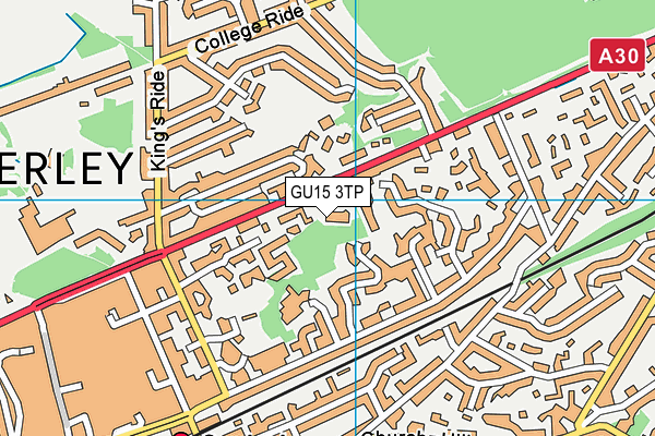 GU15 3TP map - OS VectorMap District (Ordnance Survey)