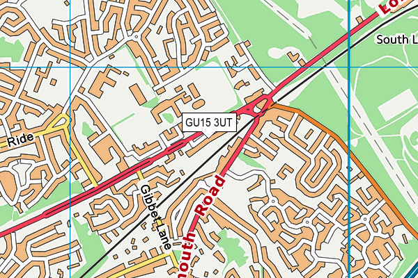 GU15 3UT map - OS VectorMap District (Ordnance Survey)
