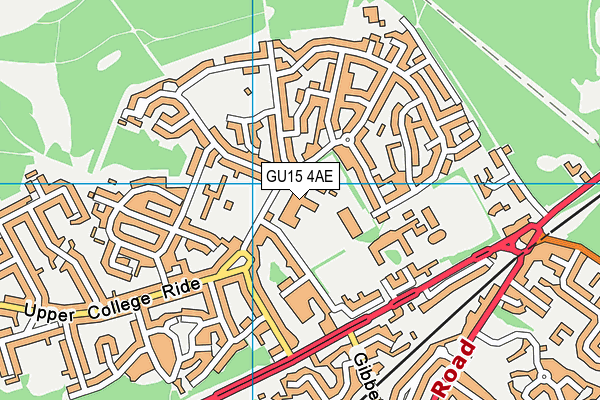 Collingwood College map (GU15 4AE) - OS VectorMap District (Ordnance Survey)