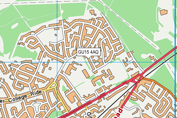 GU15 4AQ map - OS VectorMap District (Ordnance Survey)