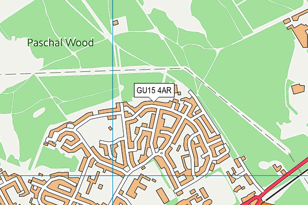 GU15 4AR map - OS VectorMap District (Ordnance Survey)