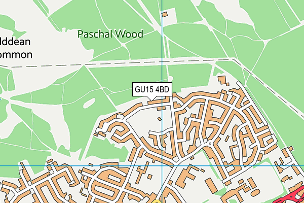 GU15 4BD map - OS VectorMap District (Ordnance Survey)