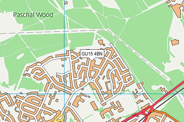 GU15 4BN map - OS VectorMap District (Ordnance Survey)