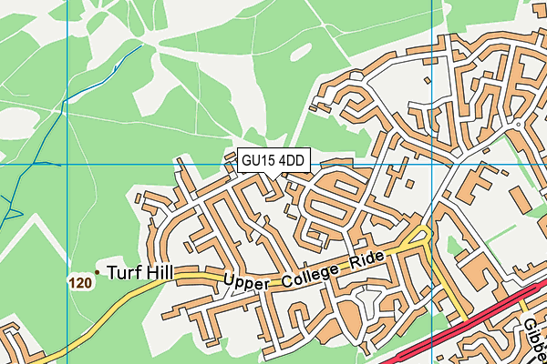GU15 4DD map - OS VectorMap District (Ordnance Survey)