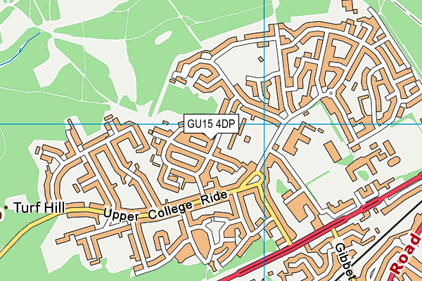 GU15 4DP map - OS VectorMap District (Ordnance Survey)