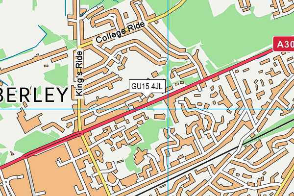 GU15 4JL map - OS VectorMap District (Ordnance Survey)