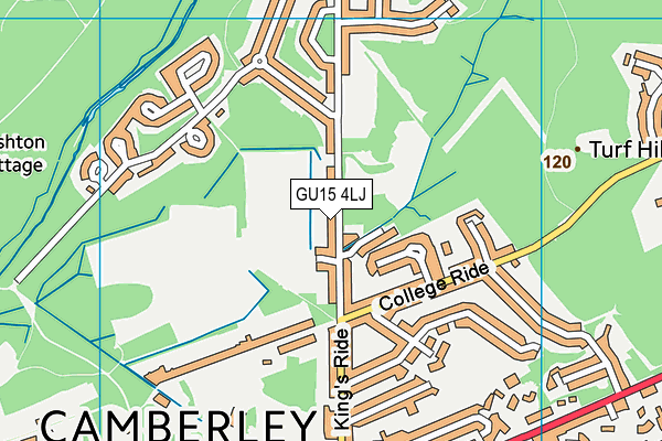 GU15 4LJ map - OS VectorMap District (Ordnance Survey)