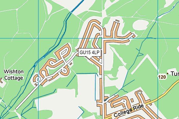 GU15 4LP map - OS VectorMap District (Ordnance Survey)