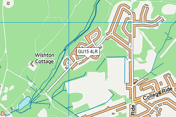 GU15 4LR map - OS VectorMap District (Ordnance Survey)