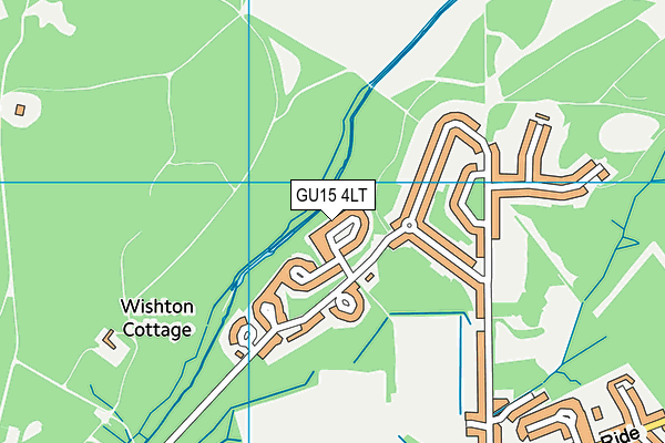 GU15 4LT map - OS VectorMap District (Ordnance Survey)