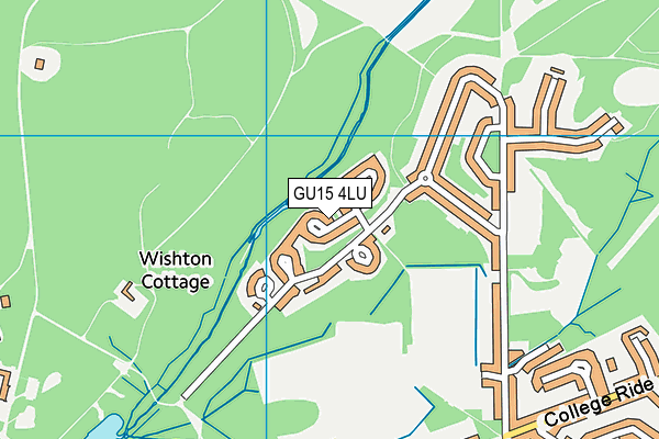 GU15 4LU map - OS VectorMap District (Ordnance Survey)