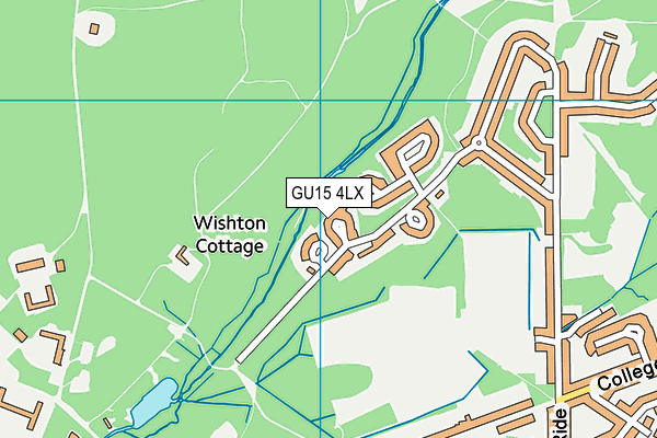 GU15 4LX map - OS VectorMap District (Ordnance Survey)