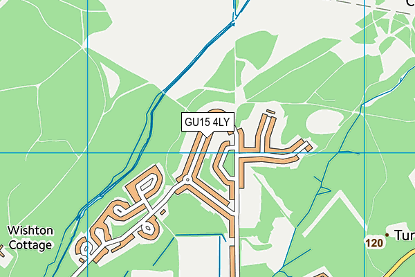 GU15 4LY map - OS VectorMap District (Ordnance Survey)