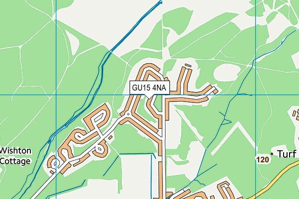 GU15 4NA map - OS VectorMap District (Ordnance Survey)
