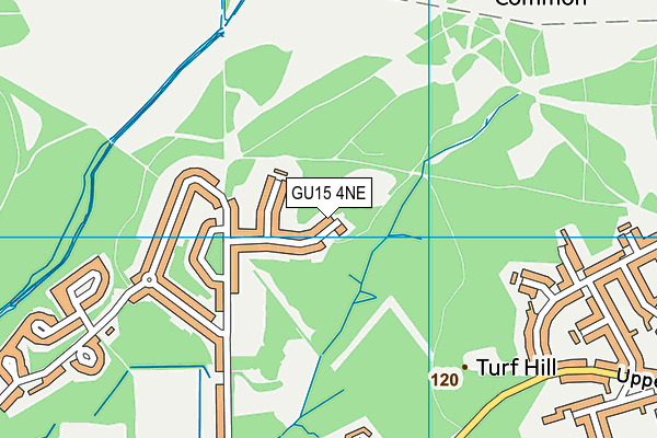 GU15 4NE map - OS VectorMap District (Ordnance Survey)
