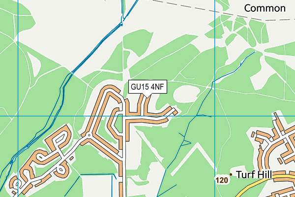 GU15 4NF map - OS VectorMap District (Ordnance Survey)