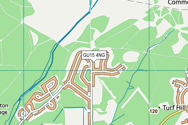 GU15 4NG map - OS VectorMap District (Ordnance Survey)