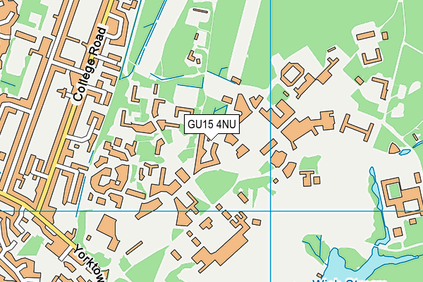 GU15 4NU map - OS VectorMap District (Ordnance Survey)