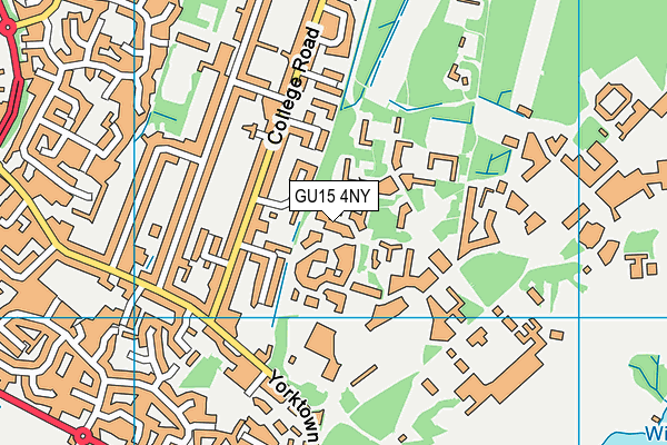 GU15 4NY map - OS VectorMap District (Ordnance Survey)
