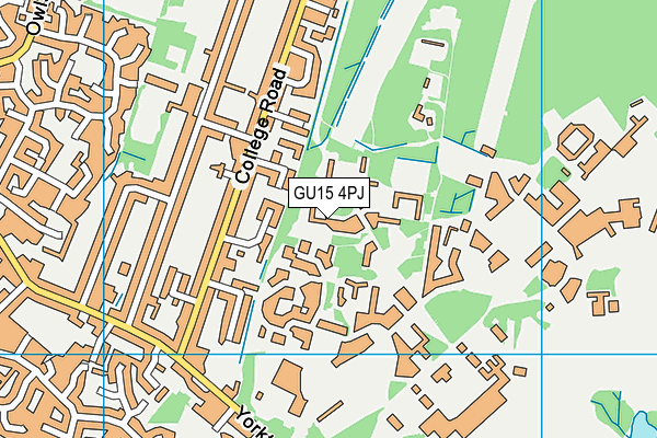 GU15 4PJ map - OS VectorMap District (Ordnance Survey)