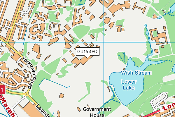 Royal Military Academy Sandhurst map (GU15 4PQ) - OS VectorMap District (Ordnance Survey)