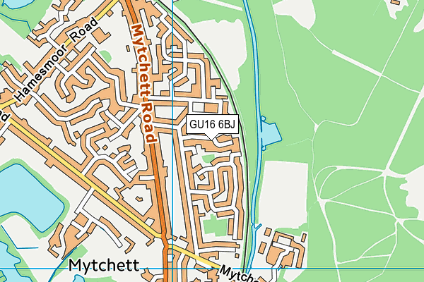 GU16 6BJ map - OS VectorMap District (Ordnance Survey)