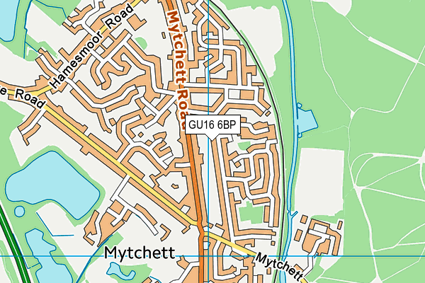 GU16 6BP map - OS VectorMap District (Ordnance Survey)