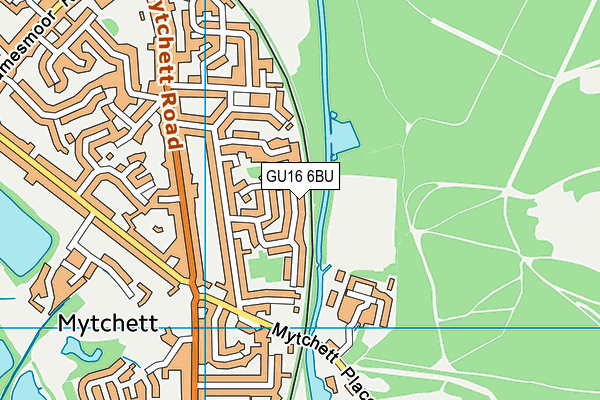 GU16 6BU map - OS VectorMap District (Ordnance Survey)