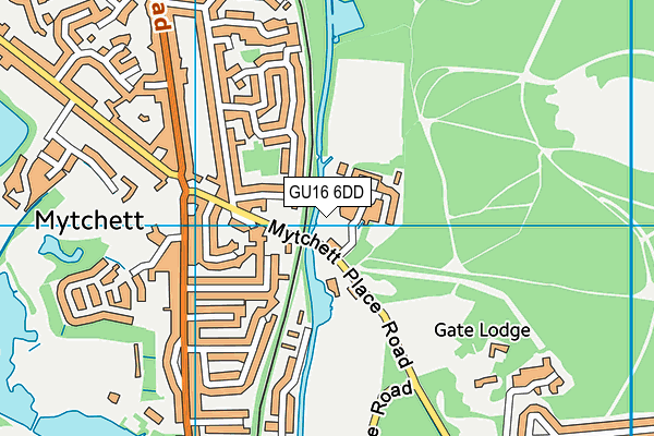 GU16 6DD map - OS VectorMap District (Ordnance Survey)