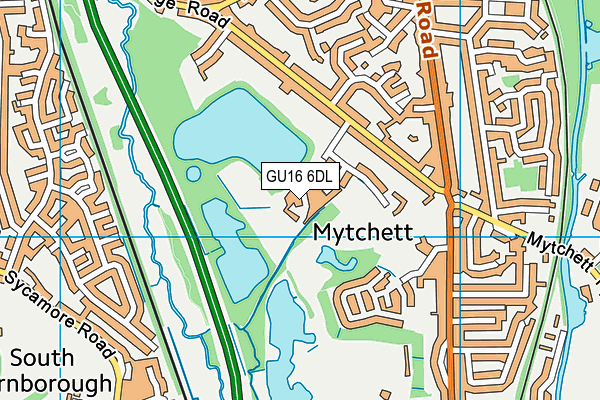 GU16 6DL map - OS VectorMap District (Ordnance Survey)