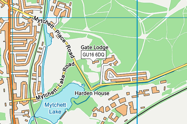 GU16 6DQ map - OS VectorMap District (Ordnance Survey)