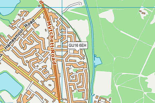 GU16 6EH map - OS VectorMap District (Ordnance Survey)