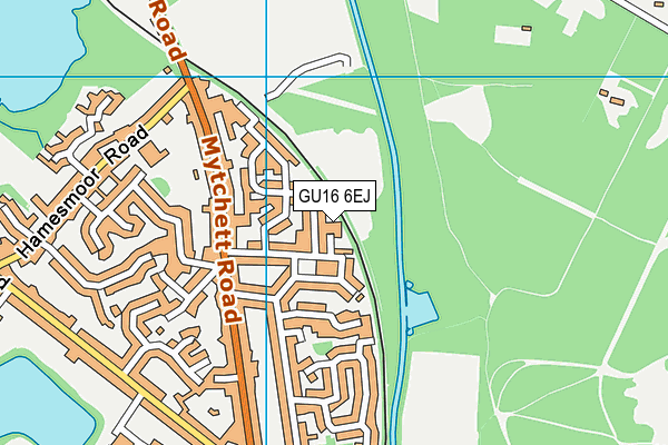 GU16 6EJ map - OS VectorMap District (Ordnance Survey)